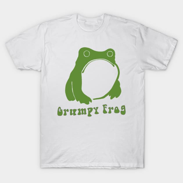 Grumpy Frog Tee T-Shirt by pencilartist